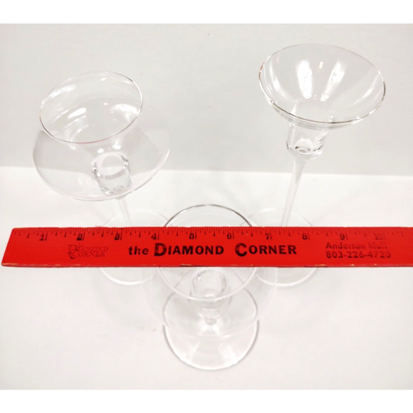 3 Riedel Tyrol Crystal Graduated Candlestick Holders Made In Austria - Mint - Picture 6 of 11